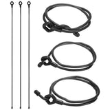 6-Pack Adjustable Plant Ties, 24 Inch Silicone Multi-Function Garden Tie [Black] Garden Plants