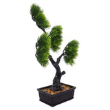 Fake Bonsai Tree: Simulated Welcoming Pine Pot Plant - Green Faux Artificial Green Plant