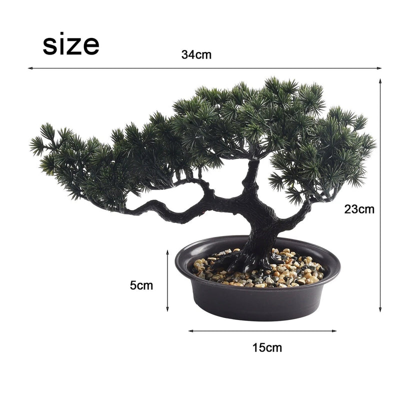 Artificial Plants Bonsai Tree Pot Welcoming Pine Tree Emulate Bonsai With Pot Green Plant