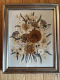 Grannycore Dried Flowers on Velvet Framed 9Óx11Ó Dried Flower