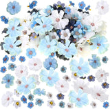 Geosar 120 Pcs Small Flowers for Crafts Mini Faux Flowers Artificial Silk Fabric Peony