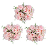 6 Pack Artificial Flowers, Fake Faux Peony Silk Hydrangea Plastic Carnations ... Peony