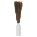 30PCS Faux Pampas Grass, 17"/43cm Artificial Fluffy Grass Stems, Dark Brown Pampas Grass