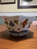 GAROFANO Faenza AMM Hand Painted  Octagonal CARNATION BOWL    X421 ITALY Carnation