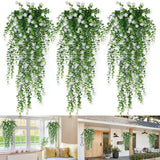 12X Artificial Hanging Flower Fake Eucalyptus Plant Outdoor Home Garden Decor Flowering Plants