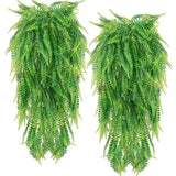 2PCS Artificial Hanging Plant Vines Fake Ivy Ferns Outdoor Wedding Garland Decor Green Plant