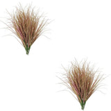 2 Count Green Fake Grass Tall Artificial Plant Plants for Outdoors Indoor Green Plant