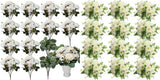 12 White Artificial Peonies Silk Flowers for Wedding Home Table Centerpiece Peony
