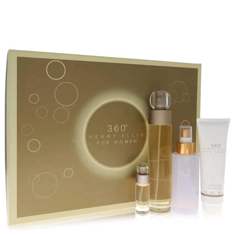 perry ellis 360 by Perry Ellis Gift Set -- 3.4 oz Eau De Toilette Spray + 4 oz B EDT
