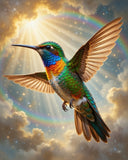 Hummingbird Bird 4K Wallpaper Digital Art HD Animal Printable Kids Room Art 1031 Roses