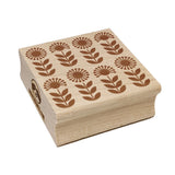 Scandinavian Sunflowers Square Rubber Stamp for Stamping Crafting Sunflower