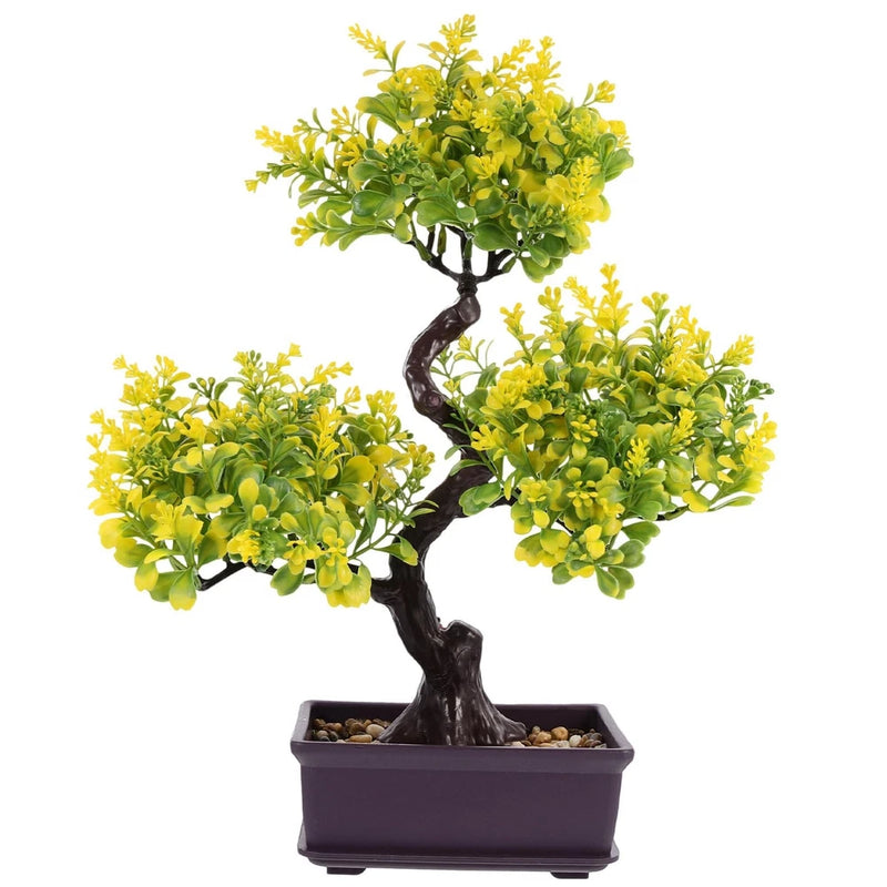 Bonsai Tree Artificial Tree Artificial Bonsai Plants Plastic Artificial Bonsa... Green Plant
