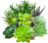 8 Pack Artificial Green Succulents Plants, Unpotted Fake Plants with Small Cactu Green Plant