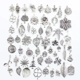 30pc Clover Leaf Flower Sunflower Charms Mixed Antique Silver Pendant Charm Sunflower