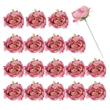 25Pcs Peonies Artificial Flowers Fake Peony Flowers with Stems Autumn Pink Peony