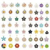 20PCS Colorful Mixed Daisy Flower Sunflower Pendant Charms for Bracelet Necklace Sunflower