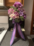 Hydrangea Purple Lilac Floral Greenery CENTERPIECE STAND Flower Arrangement New Hydrangea