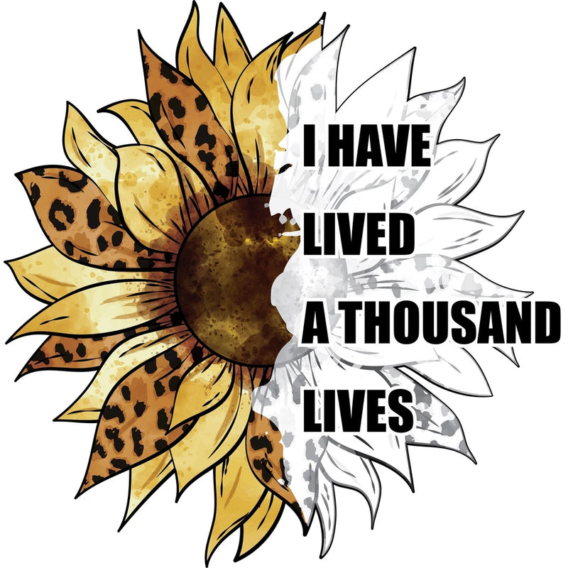 3Ó Sunflower Sticker A Thousand Years Lived Love Flower Garden Quote Rebirth New Sunflower