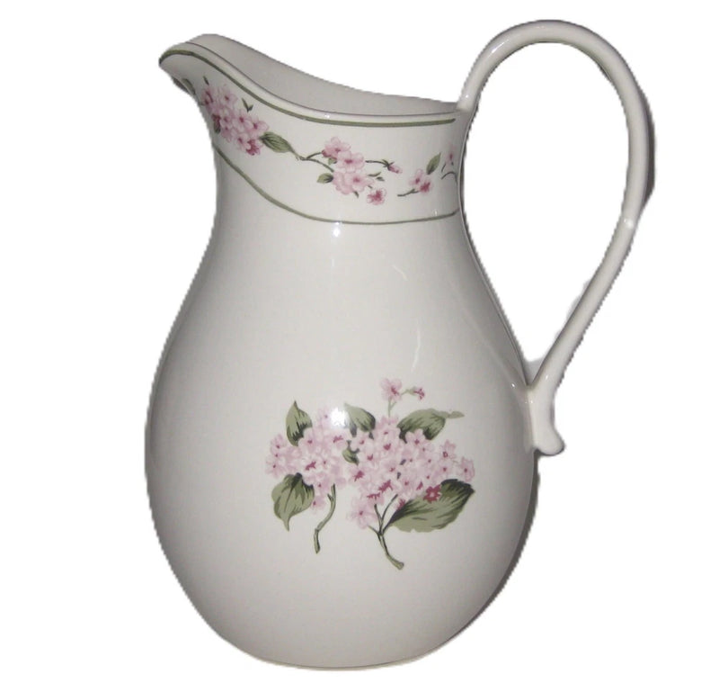 Martha Stewart HYDRANGEA 56 Ounce Pitcher Excellent Condition Hydrangea