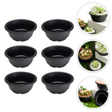 6Pcs Flowerpot Hollow Bottom Succulent Plants Container Gardening Flower Pot Garden Plants