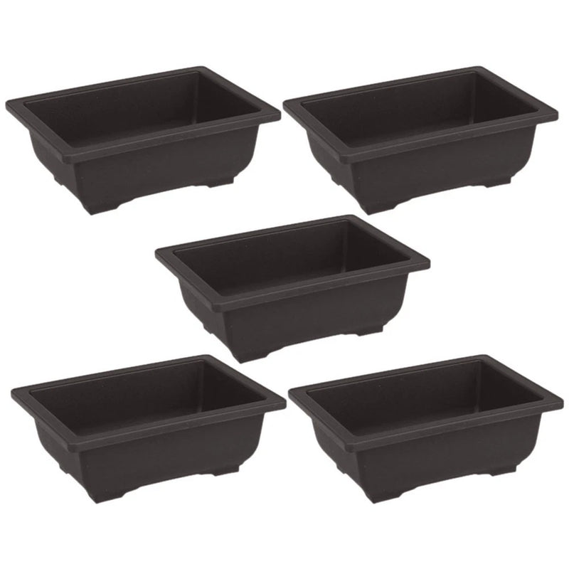 2 Count Small Flower Pots Plastic Bonsai Garden Holder Cacti Planter Garden Plants