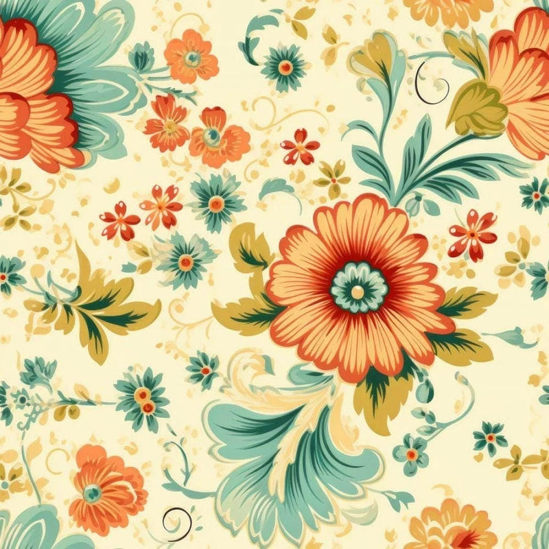 3 yds VINTAGE FLORAL Quilt Fabric Reproduction Prints Flowering Plants