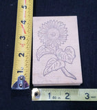 Garden Sunflower Floral Rubber Stamp Wood Mounted Stamp Affair Sunflower