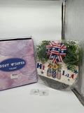 YULIAN Patriotic Wreath 4th of July Sunflower Mesh Door Decoration New Sunflower