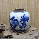Ming Jiajing Blue and White Peony Flower Bird Design Jar Peony