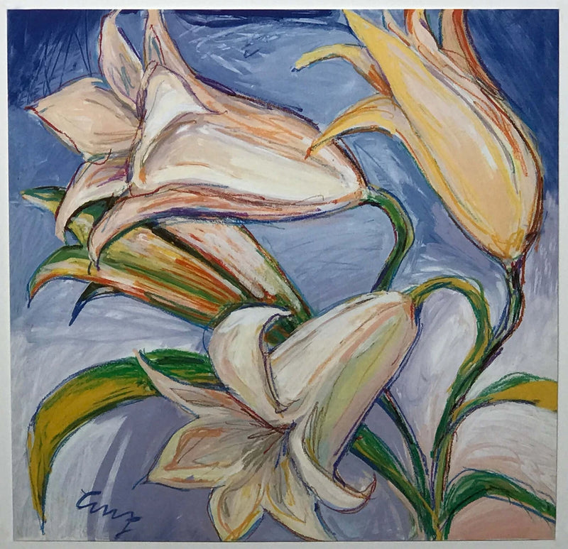 Lily Heads , Still Life  Clunia Arte Decorativo reproduction print Lily