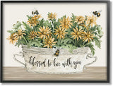 Blessed with You Rustic Daisies Flower Planter by Cindy Jacobs Daisies