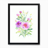 Carnations Watercolour Flower Art P Framed Wall Art Poster Canvas Print Picture Carnation