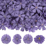 100-Pack Artificial Flower Heads, Small Silk Faux Daisy Flowers [Dark Purple] Daisies