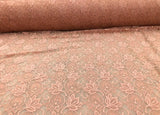 Embroidered Stretch Lace Apparel Fabric Sheer Floral Blush Pink VV412 Flowering Plants