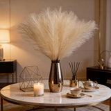 50pcs Beige Pampas Grass 21.6 Inch Non-Shedding Faux Pampas for Modern Neutra... Pampas Grass