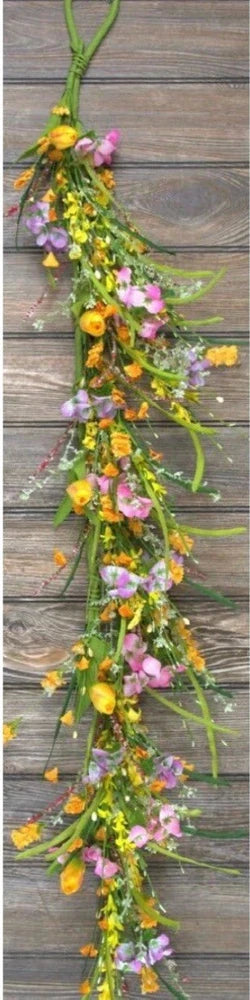 New Greenery Spring Garden GARLAND Swag Vine 4' Hydrangea