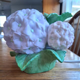 Vtg Avon Porcelain Hydrangea Flower Night Light Oil Diffuser Purple Pink Hydrangea