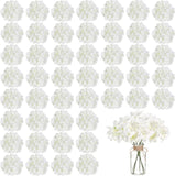 100PCS Ivory Silk Hydrangea Flowers with Stems for Wedding & Party Decor Hydrangea