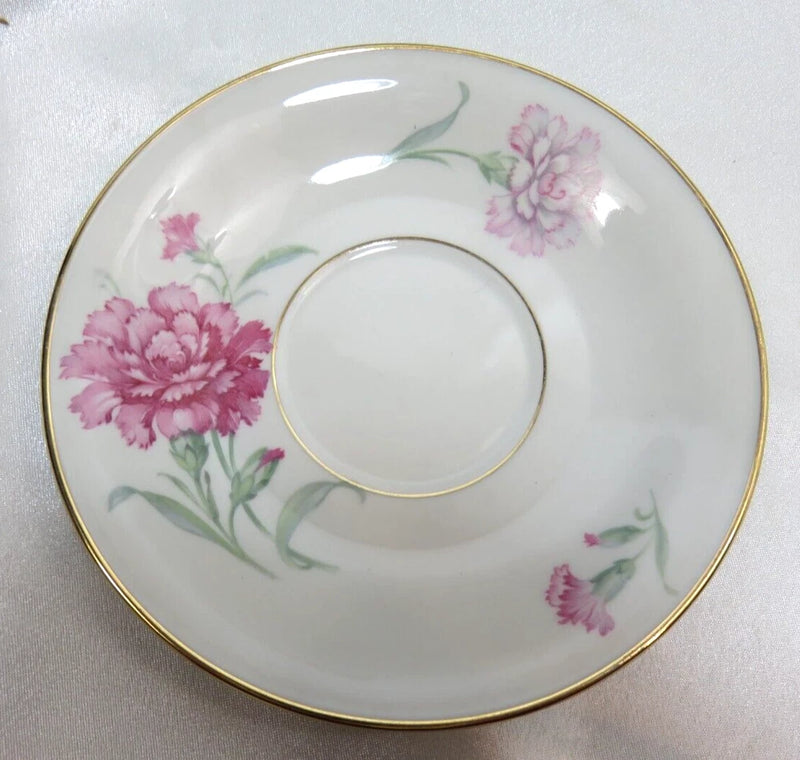Vintage 1969 Tirschenreuth Saucer Bavaria Germany Carnation Carnation