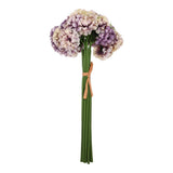 Artificial Ball Hydrangea Silk Flower with Bendable Stems, Autumn Lavender Dried Flower
