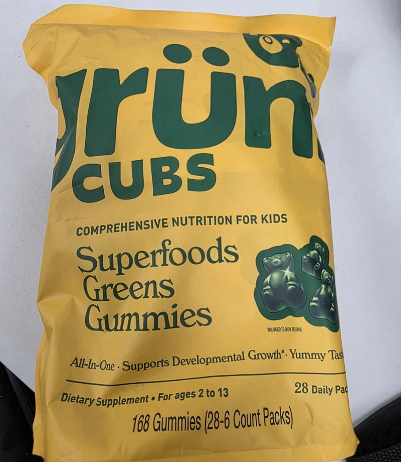 grŸns Superfoods Greens Gummies 168 Kids  Gluten-Free Nut Free Dairy Free Green Plant