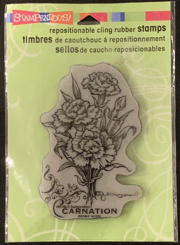 Stampendous Carnation Cling Rubber Stamp Carnation