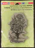 Stampendous Carnation Cling Rubber Stamp Carnation