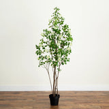 6Õ Artificial Dogwood Tree with Real Touch Leaves. Retail $179 Green Plant