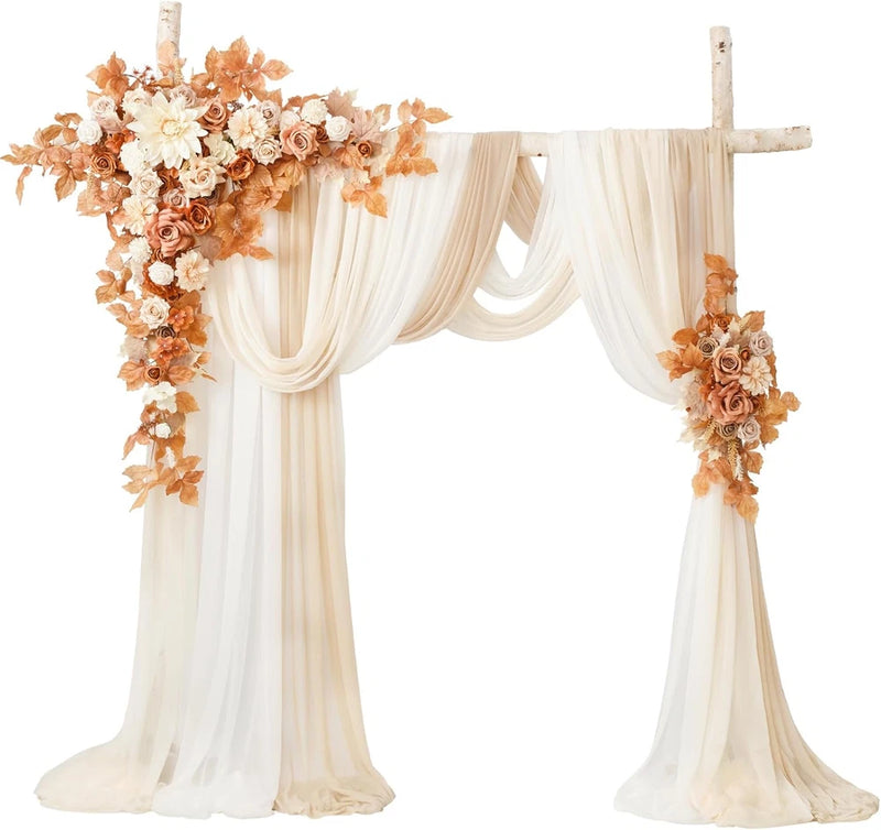 Artificial Arch Flowers Kit Pack of 5, Wedding Decorations for Reception with Ha Ranunculus