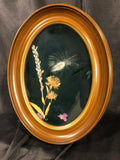 Small oval framed dried flower seed pods still life wall dŽcor, 9"H x 7"W x 1"T Dried Flower