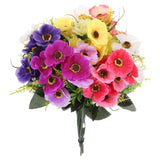 Artificial Flowers 12 Bundles, Fake Hydrangea Plants for Outdoor, 6 Colors Hydrangea