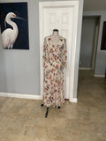 Kate & Lily Women 8 Petite dress Floral V-neckline, long balloon sleeves Lily