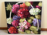 Hydrangeas Summer Flowers Colorful Wall Canvas Print Framed  Art Hanging Decor Hydrangea