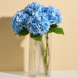 Real Touch Blue Hydrangea Artificial Flowers (4-Pack) -20" Faux Hydrangea Flo... Hydrangea